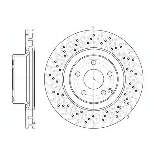 

Тормозной диск передний Remsa 678010 для Mercedes S-CLASS C215,W220