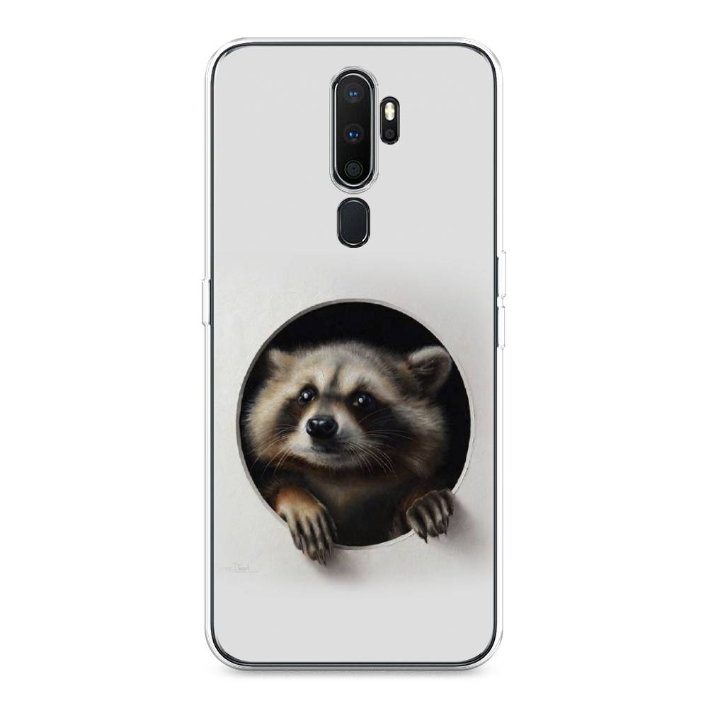 

Чехол Awog на Oppo A5/A9 2020 "Любопытный енот", Разноцветный, 251950-1