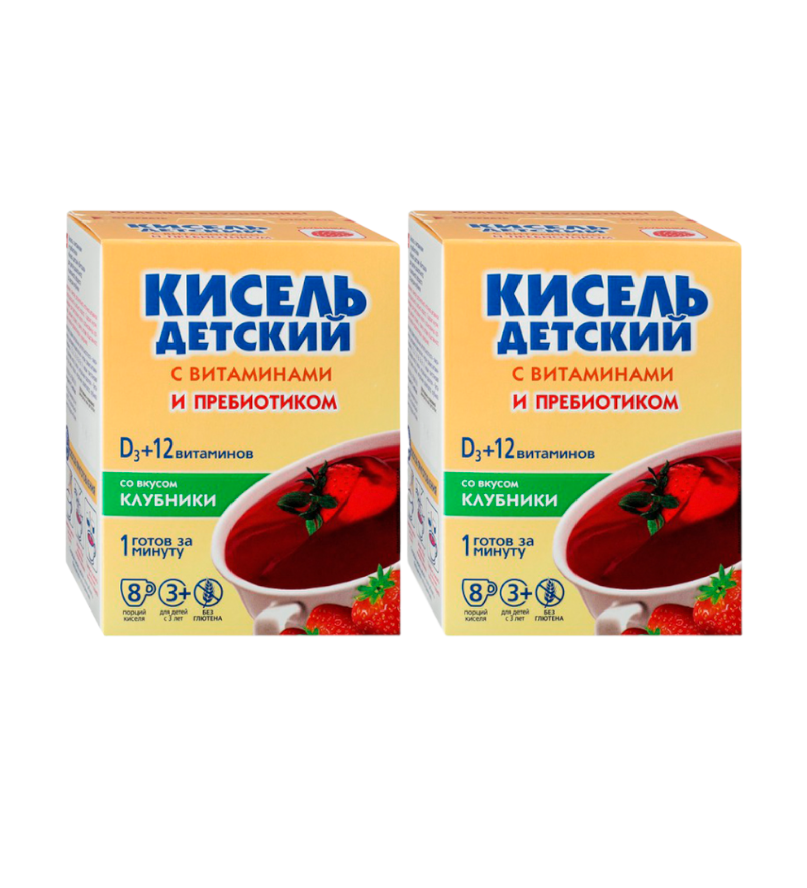 фото Кисель детский витошка со вкусом клубники, валетек, 16 шт. по 25 г