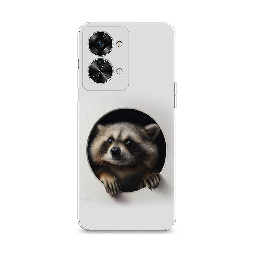 

Чехол Awog на OnePlus Nord 2T / ВанПлас Норд 2T "Любопытный енот", Разноцветный, 153250-1