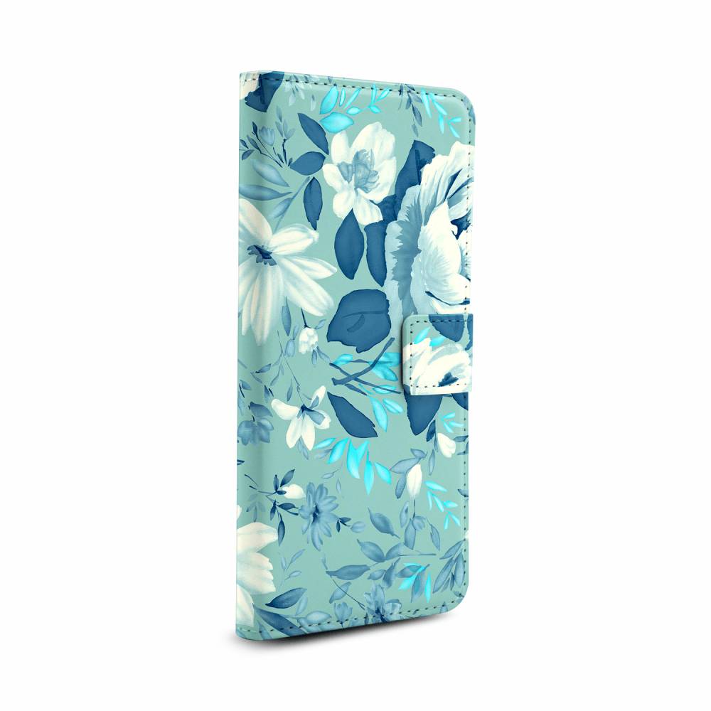 

Чехол Awog на Samsung Galaxy A22/M22/M32 "Цветочный фон 19 book", Голубой, 2103585-1