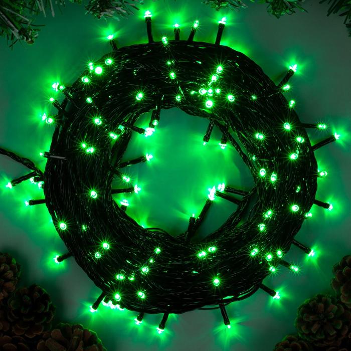 

Световая гирлянда новогодняя Luazon Lighting Нить 3556817 20 м зеленый, Нить