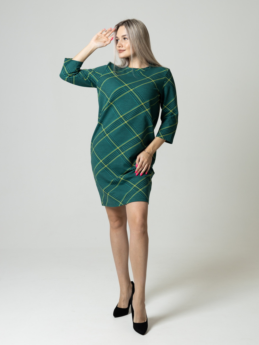 Платье женское Elenatex П-139 зеленое 58 RU