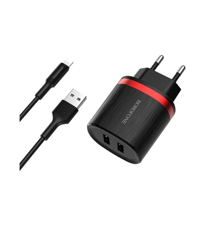 

Сетевое зарядное устройство 2USB Borofone BA7A (Черный)