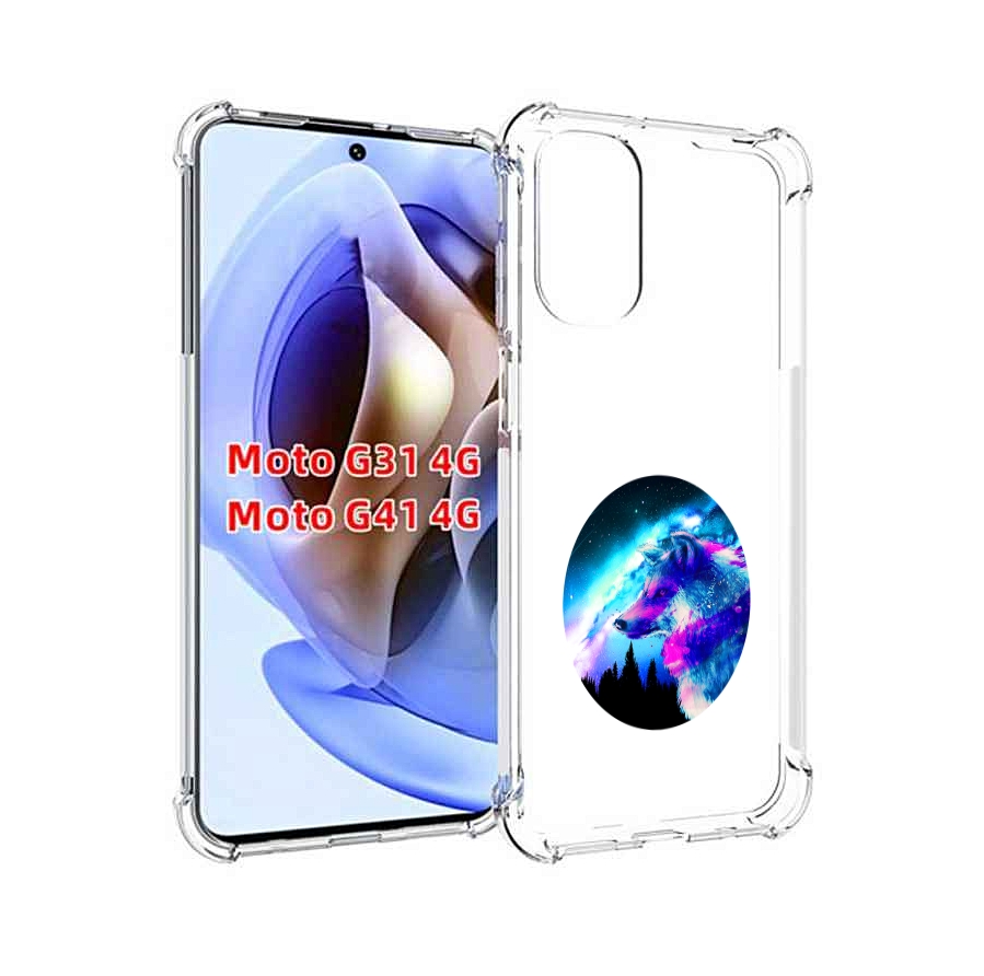 

Чехол MyPads голубой волк для Motorola Moto G31 4G / G41 4G, Прозрачный, Tocco