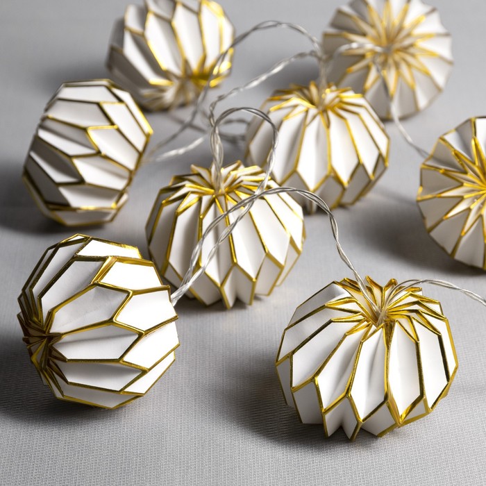 

Световая гирлянда новогодняя Белый фонарик 7989812 2 м белый теплый, Белый фонарик