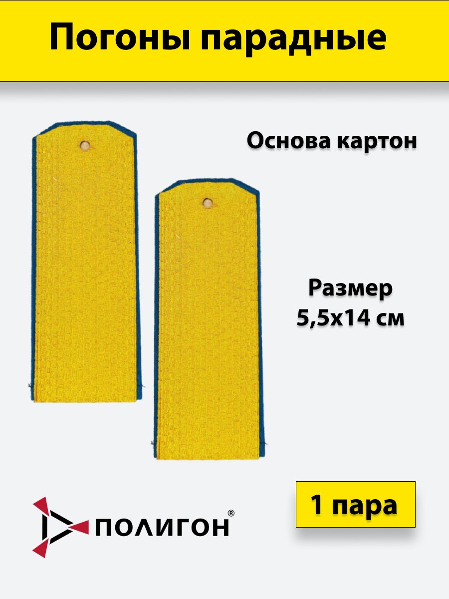 

Погоны парадные ПОЛИГОН ВВС голубой кант