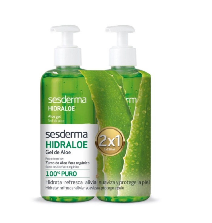 Набор SesDerma Hidraloe Алоэ гель для лица и тела 2 шт