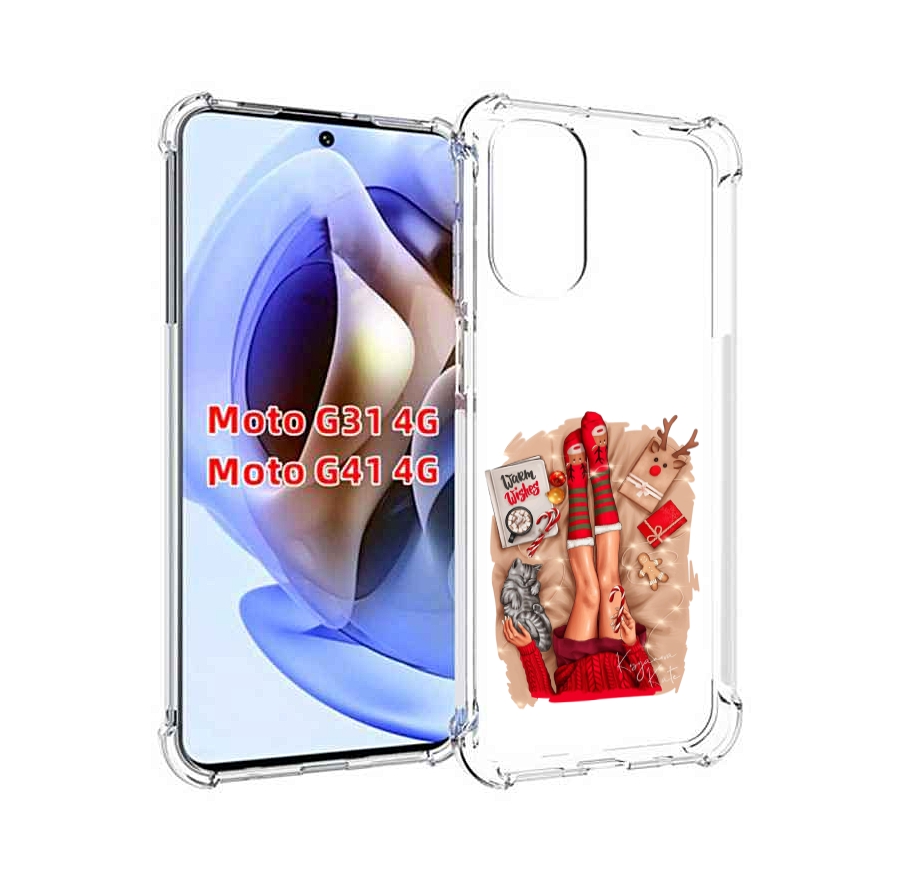 

Чехол MyPads уютный-арт женский для Motorola Moto G31 4G / G41 4G, Прозрачный, Tocco