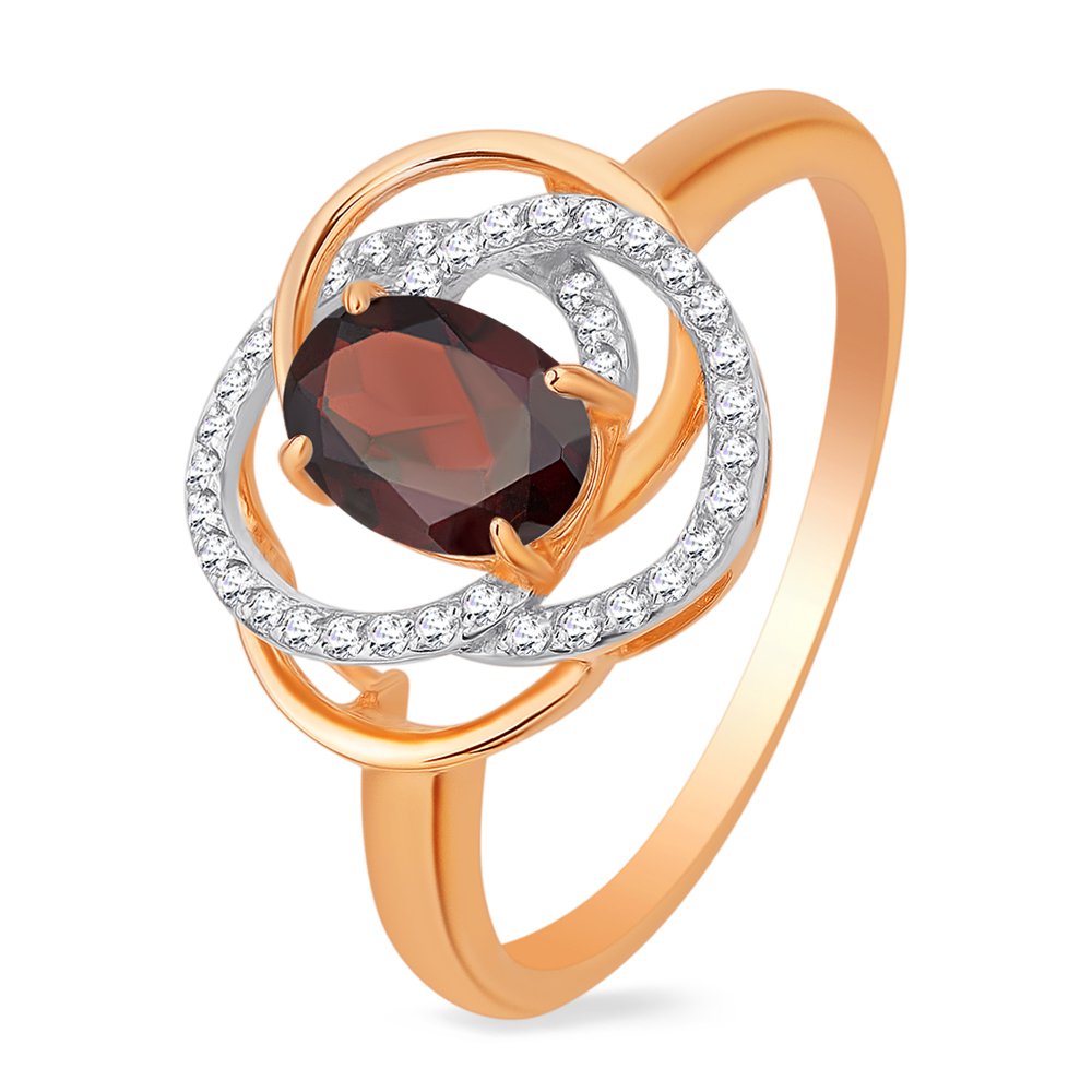 

Кольцо женское из красного золота с гранатом, фианитом 585Gold 201011384, р, 201011384