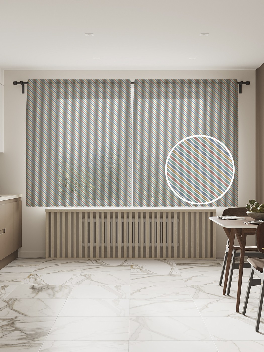 

Фототюль JoyArty "Разноцветность полос" 145x180см, 2 полотна, лента, 50 крючков, Разноцветность полос