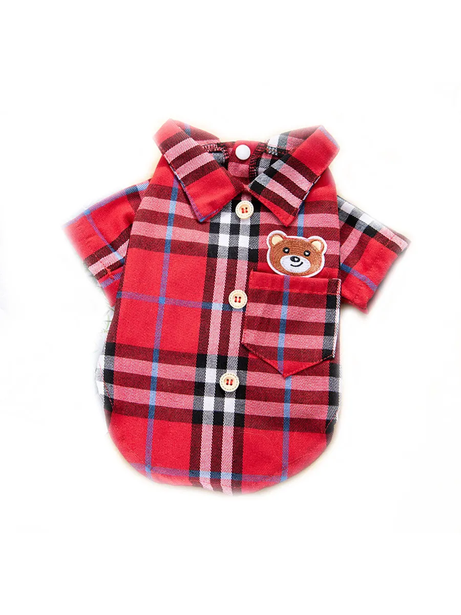 

Одежда для собак рубашка ЛАКШЕРИ DG-SHIRT-002, Красный, DG-SHIRT-002