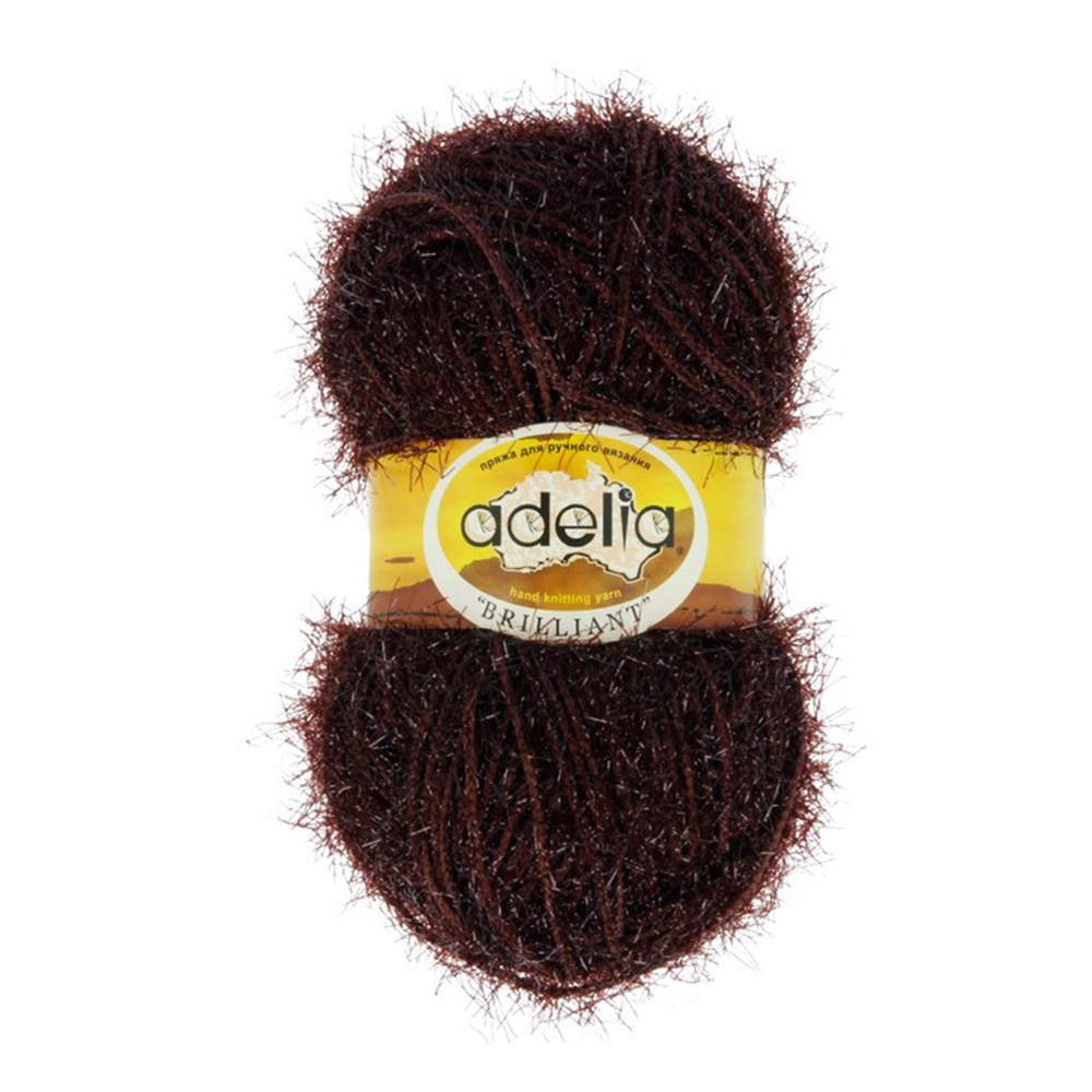 

Пряжа Adelia Brilliant №44 темный коричневый, Brilliant