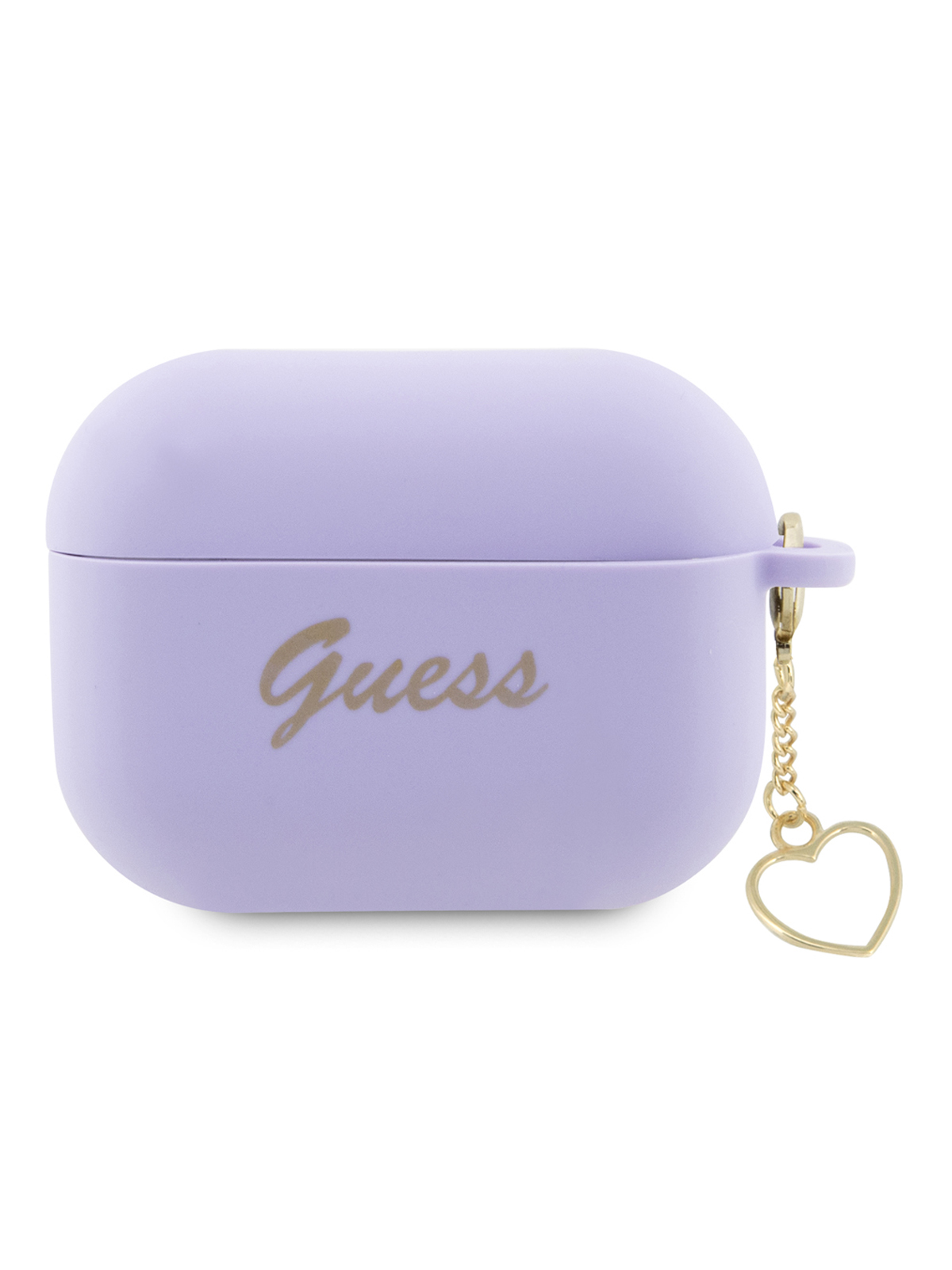 

Чехол Guess для Airpods Pro 2 силиконовый с шармом, фиолетовый, Silicone