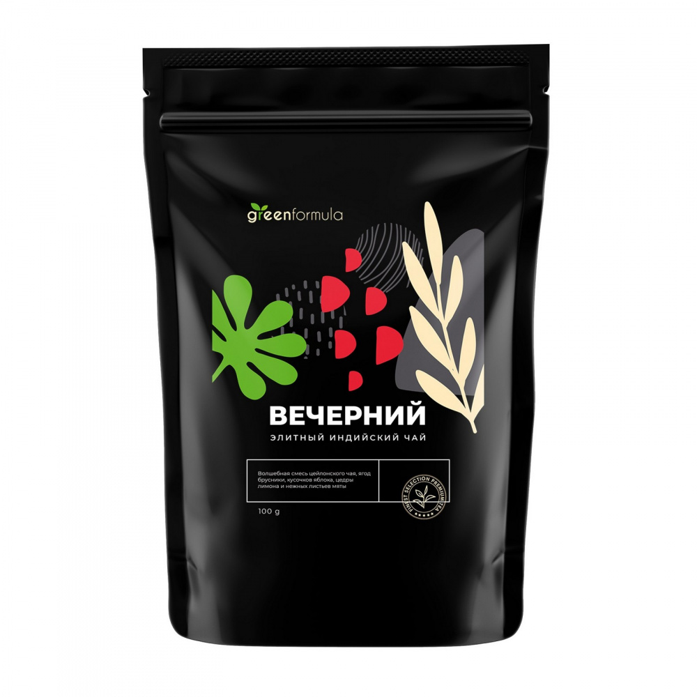 

Чай черный GreenFormula "Вечерний", листовой с добавками, 100 г