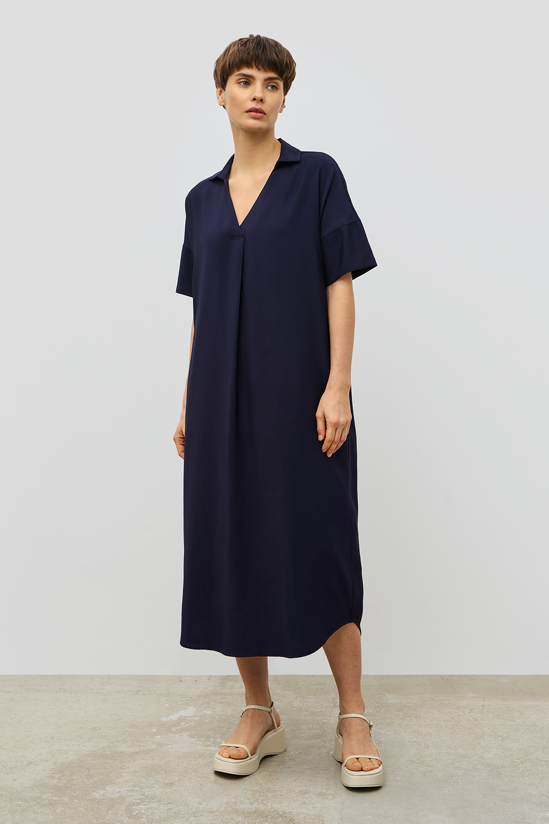 

Платье женское Baon B4523095 синее 2XL, Синий, B4523095