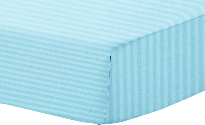 

Простыня Maktex из страйп-сатина на резинке 200x220x30 Голубой 1х1, из страйп-сатина на резинке 200 х 220 х 30 - М - 135 - Голубой 1х1
