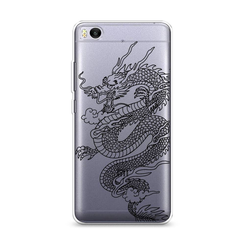 

Чехол на Xiaomi Mi 5S "Большой китайский дракон", Черный;серый, 30550-1