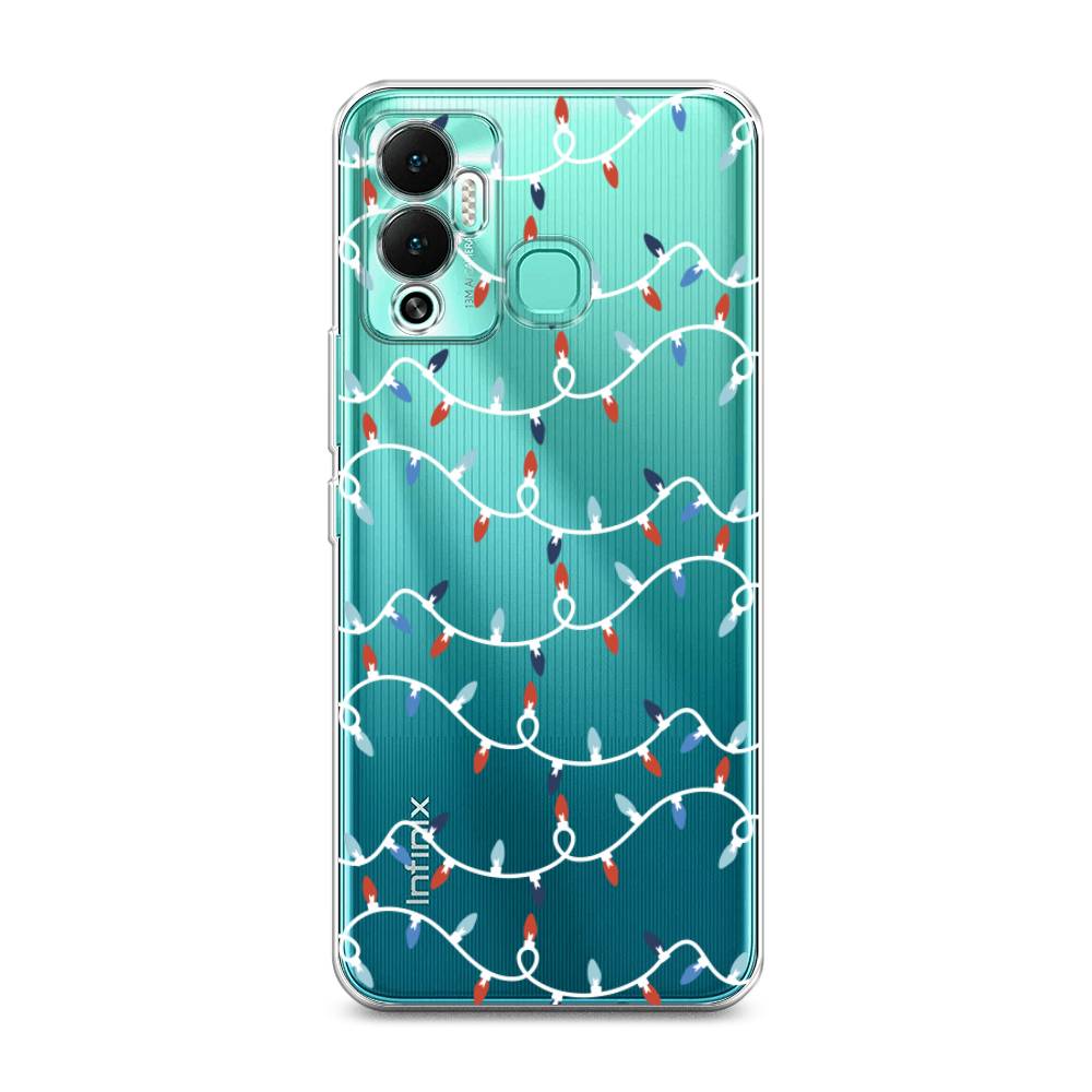 

Чехол на Infinix Hot 12 Play "Разноцветная гирлянда", Белый;красный;синий, 3101750-5