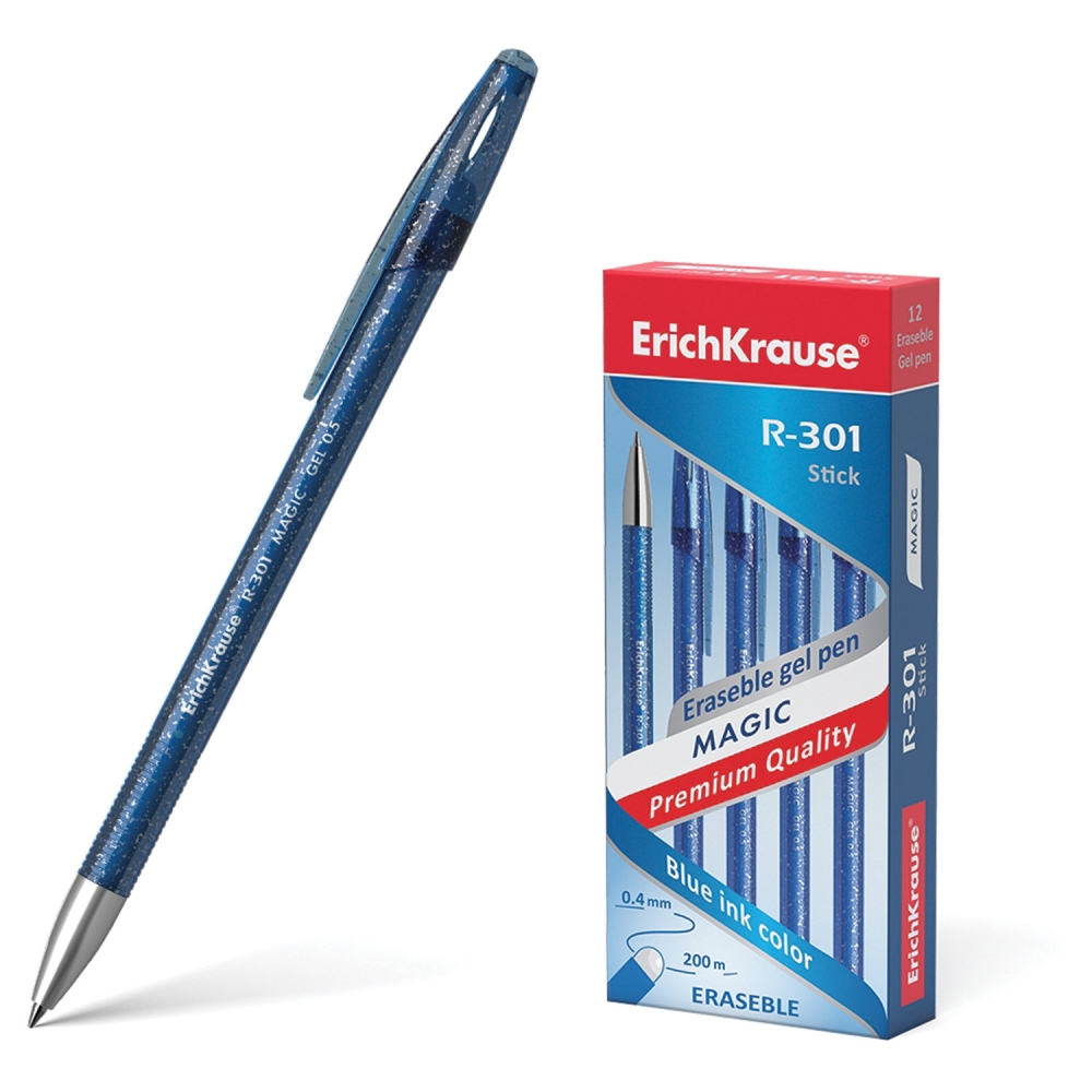 

Набор из 12 шт, Ручка стираемая гелевая ErichKrause R-301 Magic Gel (143312)