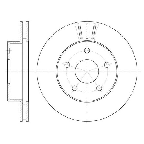 

Тормозной диск передний Remsa 662610 для Jeep Cherokee, Grand Cherokee II