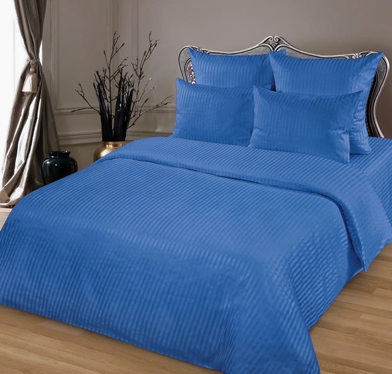 

Простыня Maktex из страйп-сатина на резинке 180x200x30 Василек 1х1, Простыни из страйп-сатина на резинке 125