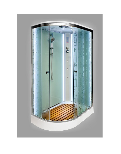 

Душевая кабина DETO ЕМ1511 R 110х80 см с LED-подсветкой и гидромассажем, ЕМ1511 R