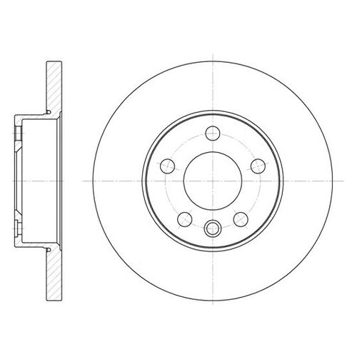 фото Тормозной диск передний remsa 655000 для vw transporter iv