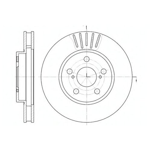 

Тормозной диск передний Remsa 654110 для Toyota Carina E