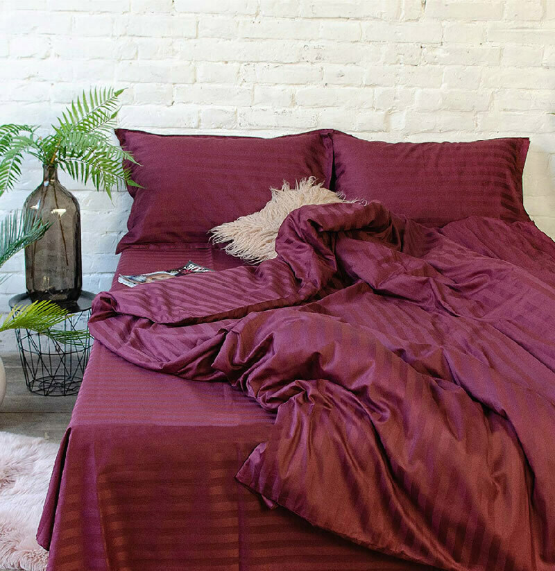 

Простыня Maktex из страйп-сатина 220x240 Красный 1х1, Простыни из страйп-сатина 140