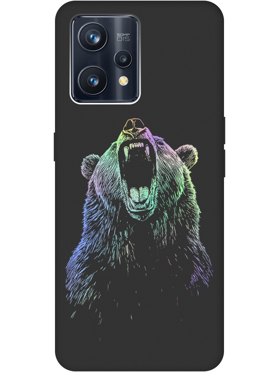 

Силиконовый чехол на Realme 9 Pro+ с принтом "Медведь Гризли" матовый черный, Черный;серебристый, 740189613
