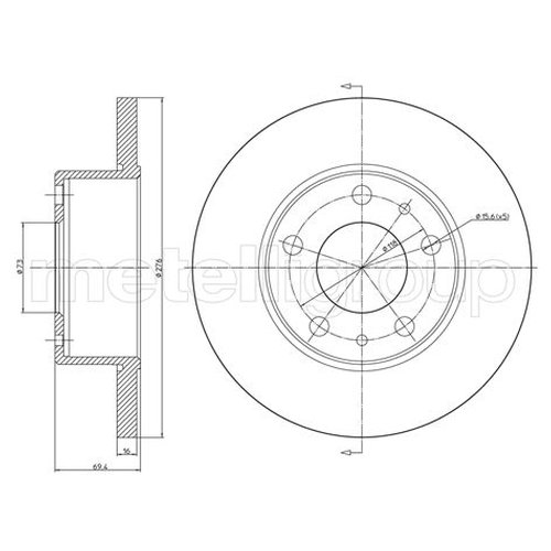 

Тормозной диск задний Metelli 230572