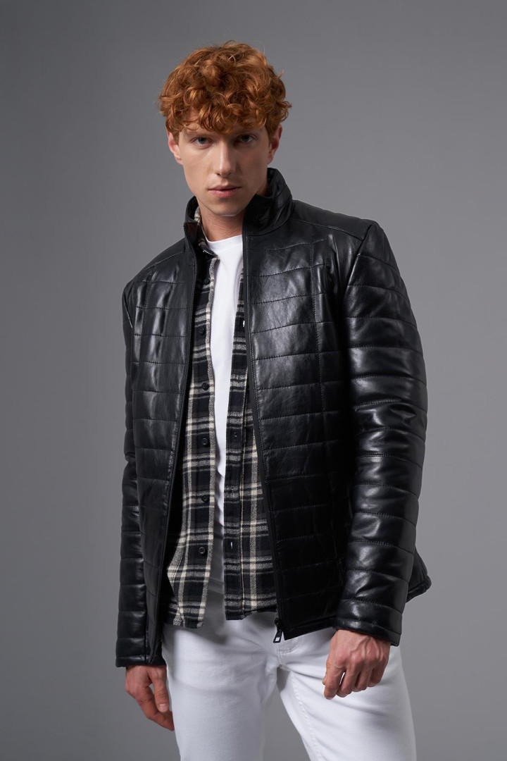 

Кожаная куртка мужская Deri Company BD02286 черная 2XL (товары доставляются из-за рубежа), Черный, BD02286
