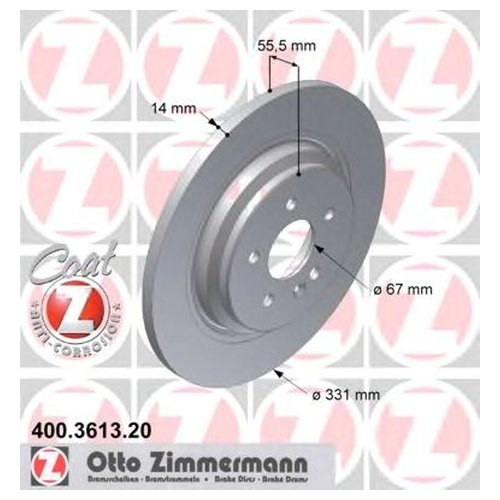 

Тормозной диск задний Zimmermann 400361320 для Mercedes M-CLASS W163