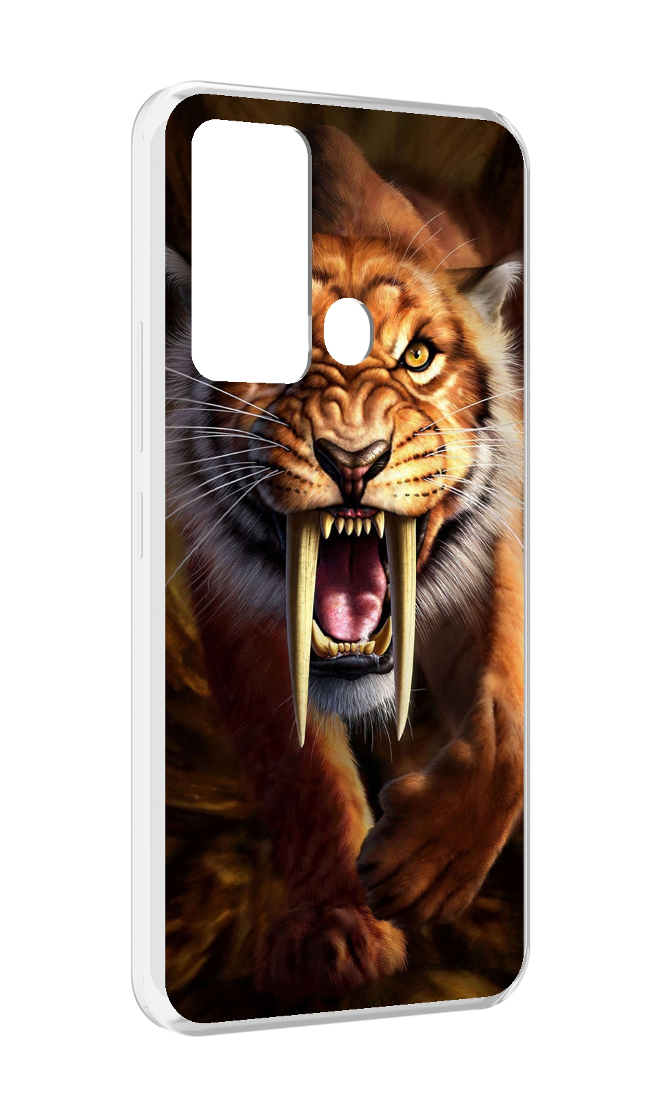 

Чехол MyPads саблезубый злой тигр для ITEl Vision 3, Прозрачный, Tocco