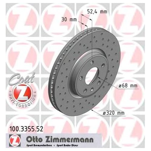 

Тормозной диск передний Zimmermann 100335552