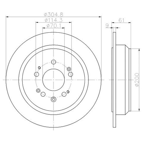 фото Тормозной диск задний mintex mdc2165 для honda accord ix,viii