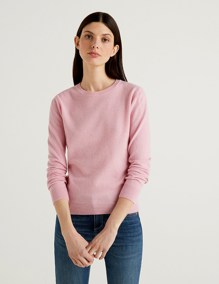 

Джемпер женский 21A_1002D1K01 United Colors of Benetton розовый L, 21A_1002D1K01