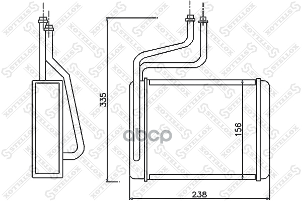 

10-35070-Sx_радиатор Печки! Ford Mondeo All 96-03 Stellox арт. 1035070SX