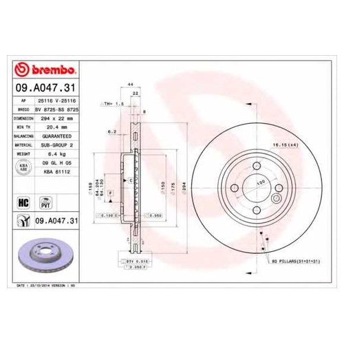 фото Тормозной диск передний brembo 09a04731