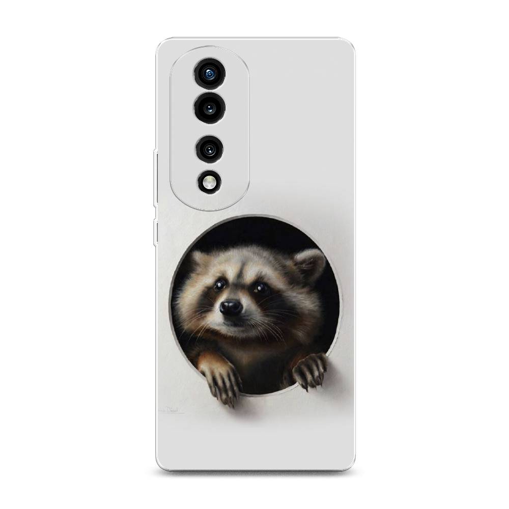 

Силиконовый чехол "Любопытный енот" на Honor 70 Pro, 6108350-1