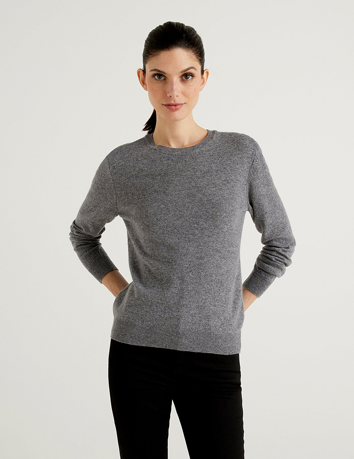 

Джемпер женский 21A_1002D1K01 United Colors of Benetton серый M, 21A_1002D1K01