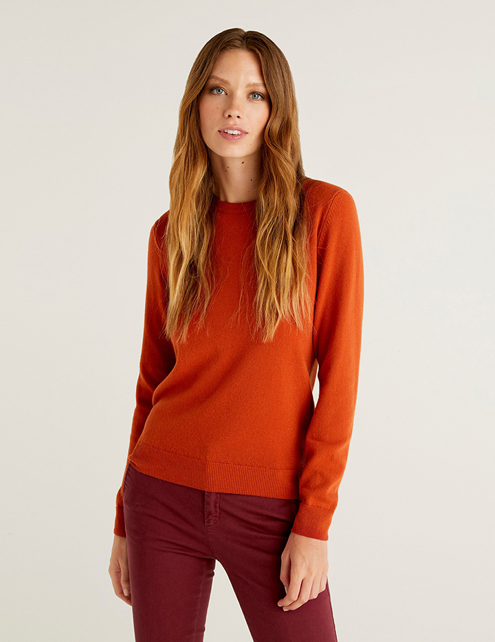 

Джемпер женский 21A_1002D1K01 United Colors of Benetton оранжевый L, 21A_1002D1K01