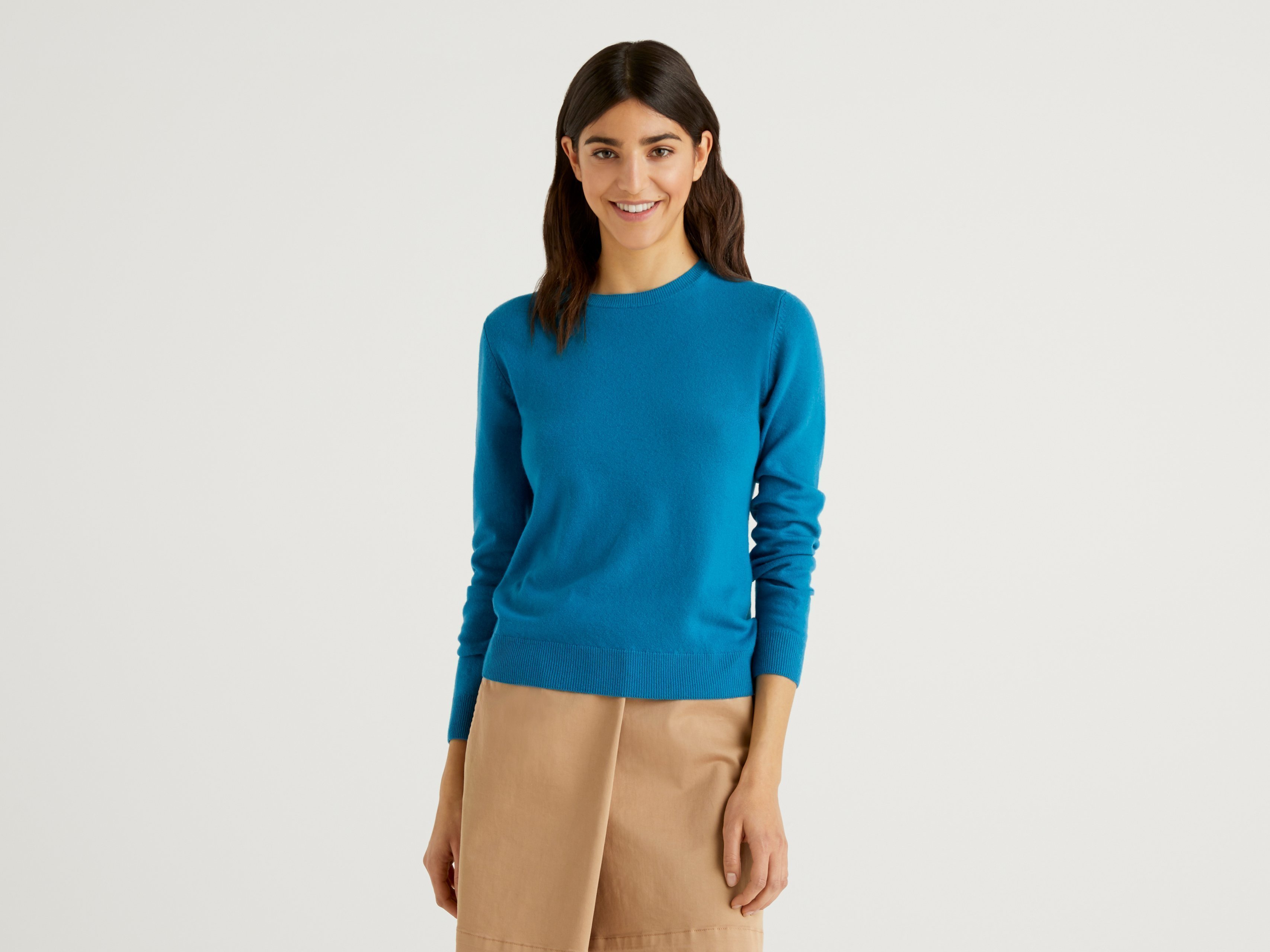 

Джемпер женский 21A_1002D1K01 United Colors of Benetton голубой M, 21A_1002D1K01