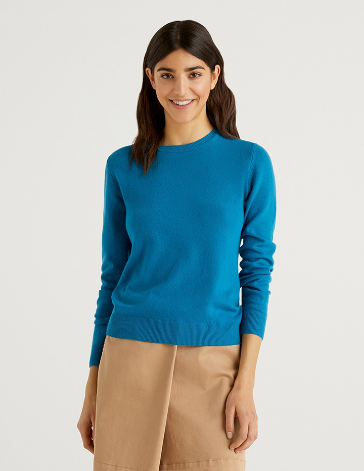 

Джемпер женский 21A_1002D1K01 United Colors of Benetton голубой L, 21A_1002D1K01