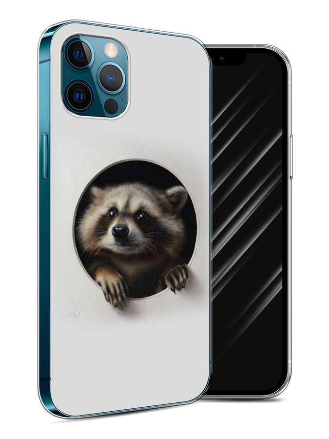 

Чехол Awog на Apple iPhone 12 Pro / Айфон 12 Pro "Любопытный енот", Разноцветный, 12850-1