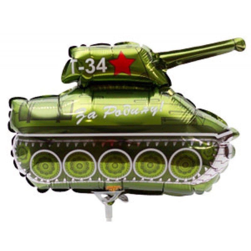 фото Шар воздушный flex metal мини фигура танк т-34 12 дюймов еут_1206-0919(4-3) веселая затея