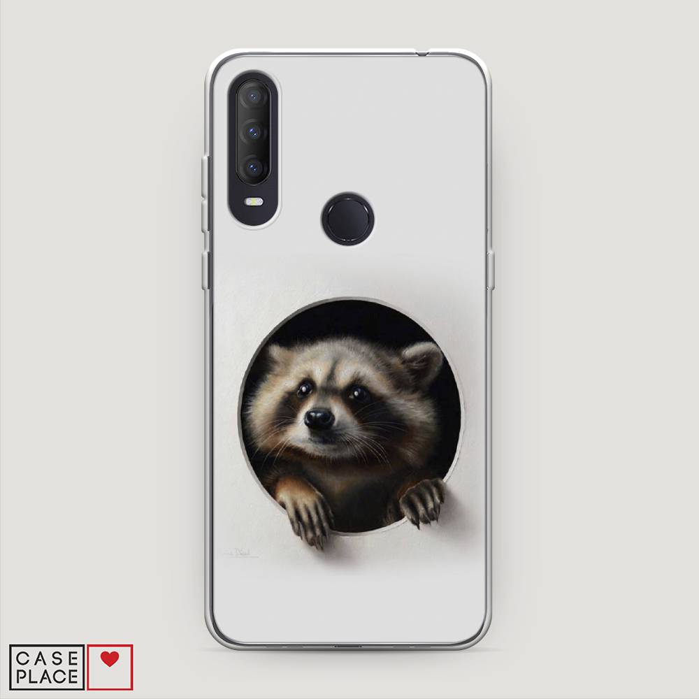 Чехол Awog на Alcatel 1S (2020) / Алкатель 1S (2020) Любопытный енот