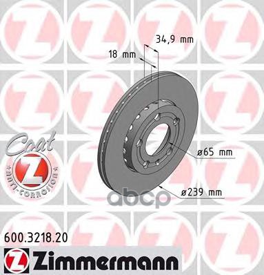 

Диск Тормозной Передний Vag Coat Z Skoda Fabia Zimmermann арт. 600321820