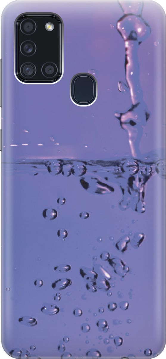 

Силиконовый чехол на Samsung Galaxy A21s "Капли на сиреневом", Синий;фиолетовый, 7072